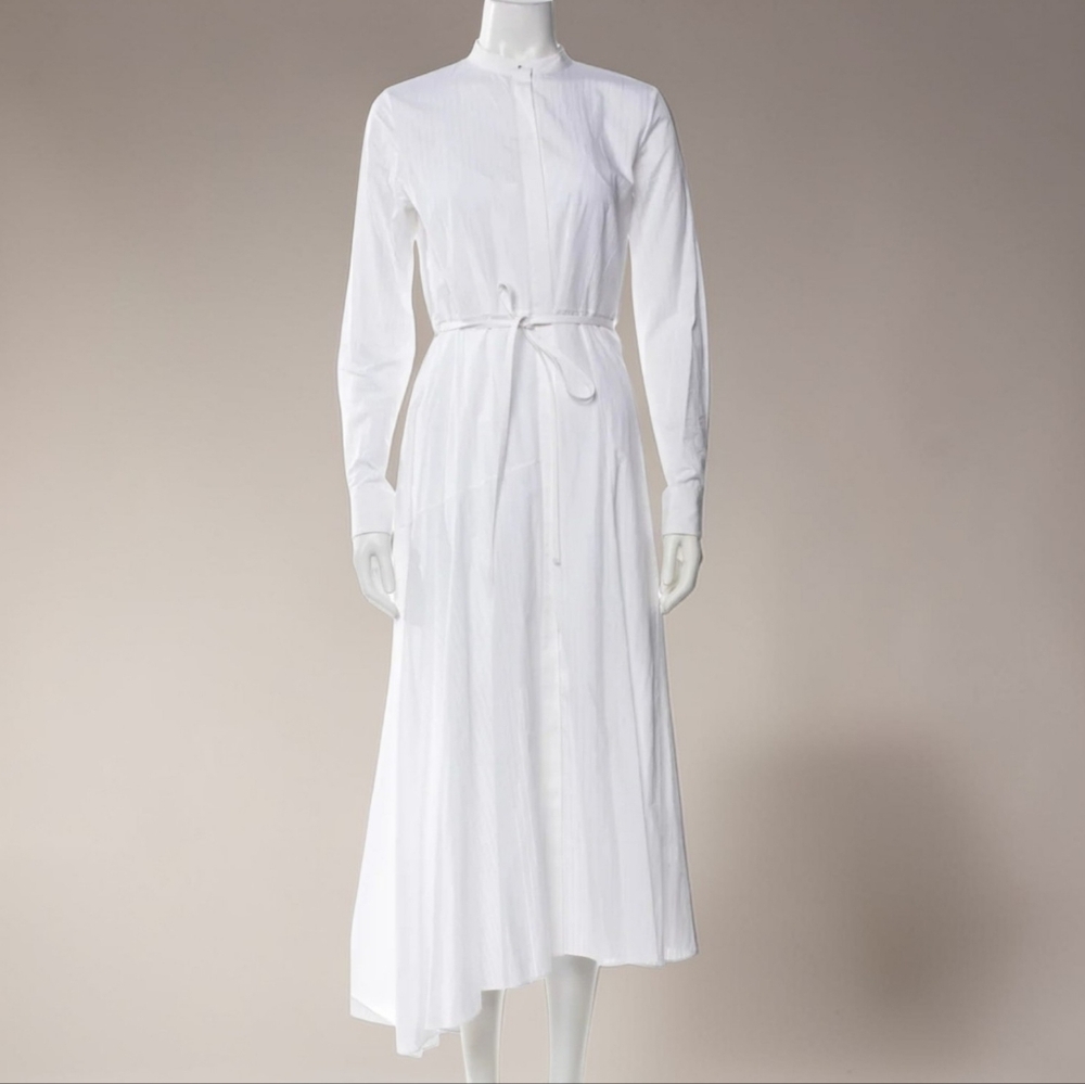 Theory Light White Maxi Dress